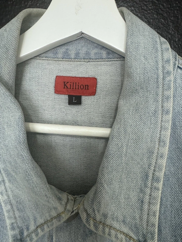 Killion Jean 牛仔夹克,尺寸 L,浅水洗街头服饰 — 第 4/4 张图片
