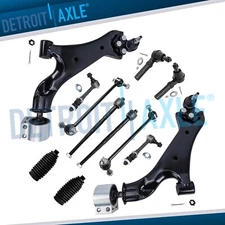 Front Lower Control Arms + Sway Bars Tie Rods Kit for Chevy Equinox GMC Terrain