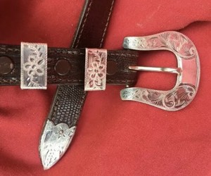 silver western belt