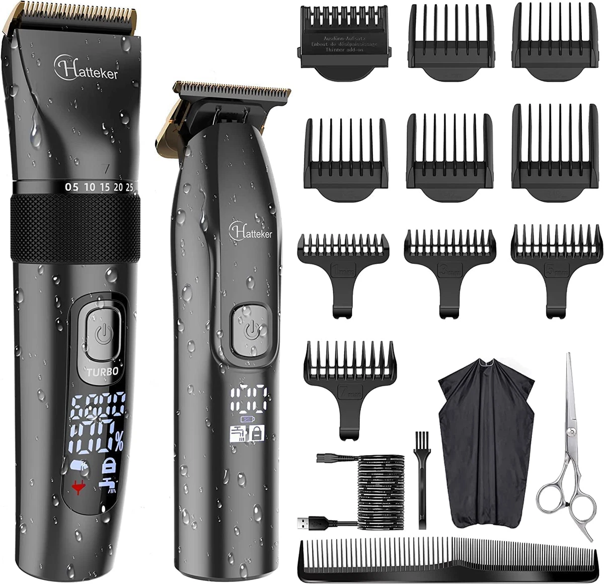 Professional Hair Clippers and T Blade Trimmer Kit for Men