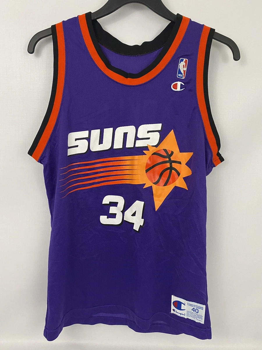 Vintage CHARLES BARKLEY Phoenix Suns Purple CHAMPION Jersey Size 40 (M) USA  Made