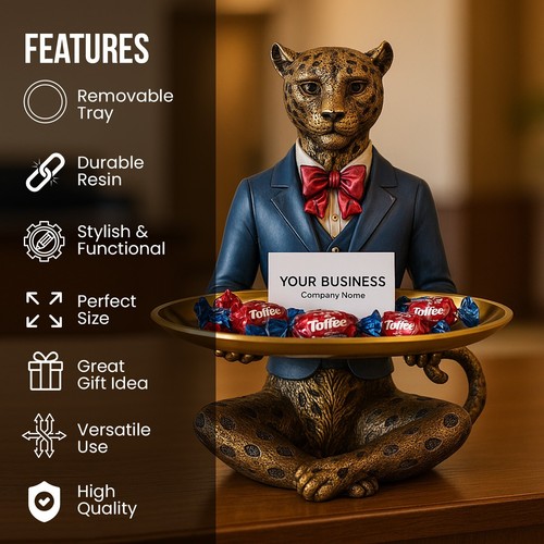 SINT Modern Decor Resin Tiger Tray Statue Storage Suitable for Home Decor - Picture 6 of 7
