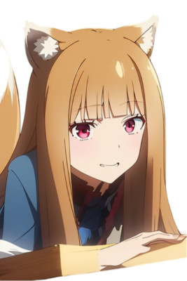Holo Spice and Wolf Waifu Weatherproof Anime Sticker 6'' Car Decal