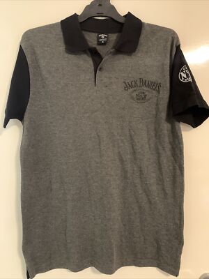 Jack Daniels Old No Tennessee Whiskey Mens Striped Polo Shirt Size Medium  Australia