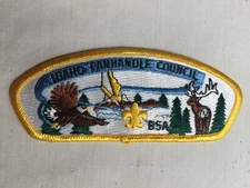 Idaho Panhandle Council fully embroidered plastic back BSA CSP Patch