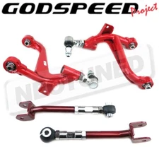Godspeed Adjustable 4-Piece Upper Rear Camber Arm Kit Set For 350z Z33 2003-09