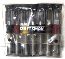 SEARS CRAFTSMAN 94196 7-Pc Hollow-Shank Nut Driver Set 3/16"-1/2" Made in USA
