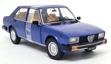 Mitica 1/18 Alfa Romeo Alfetta Berlina 2000L 1978 Blue Met Diecast Model Car