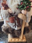 2001 Grandeur Noel Collector’s Edition 16” Fabric Santa Country Snow Wool Coat — photo 6