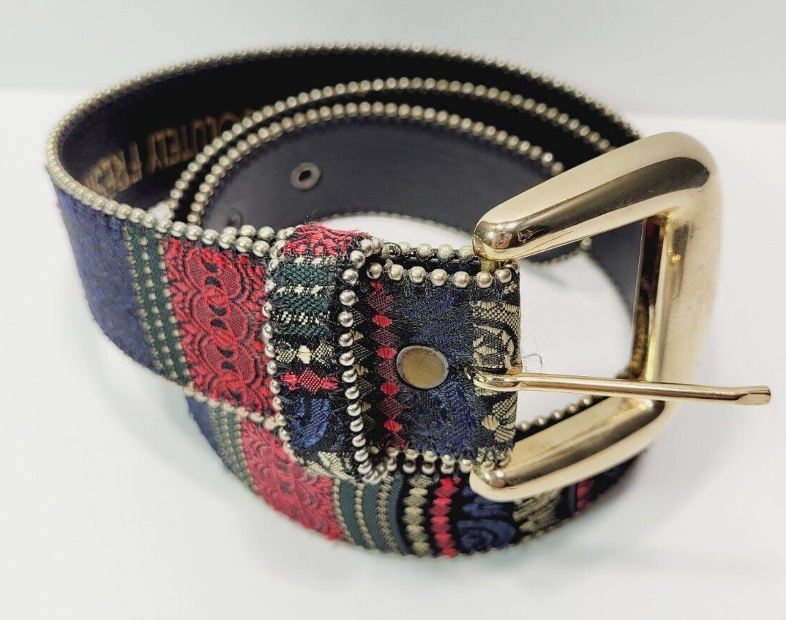 Absolutely Fresh Floral Tapestry Leather Belt Womens M L  display picture 3
