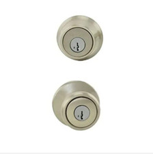 Door Lock Knob Combo Pack Smartkey Security 4 Way Adjustable Latch Hardware