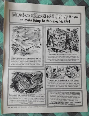 AMERICA'S ELECTRIC LIGHT & POWER AD FROM SATURDAY EVENING POST MAY 7, 1955
