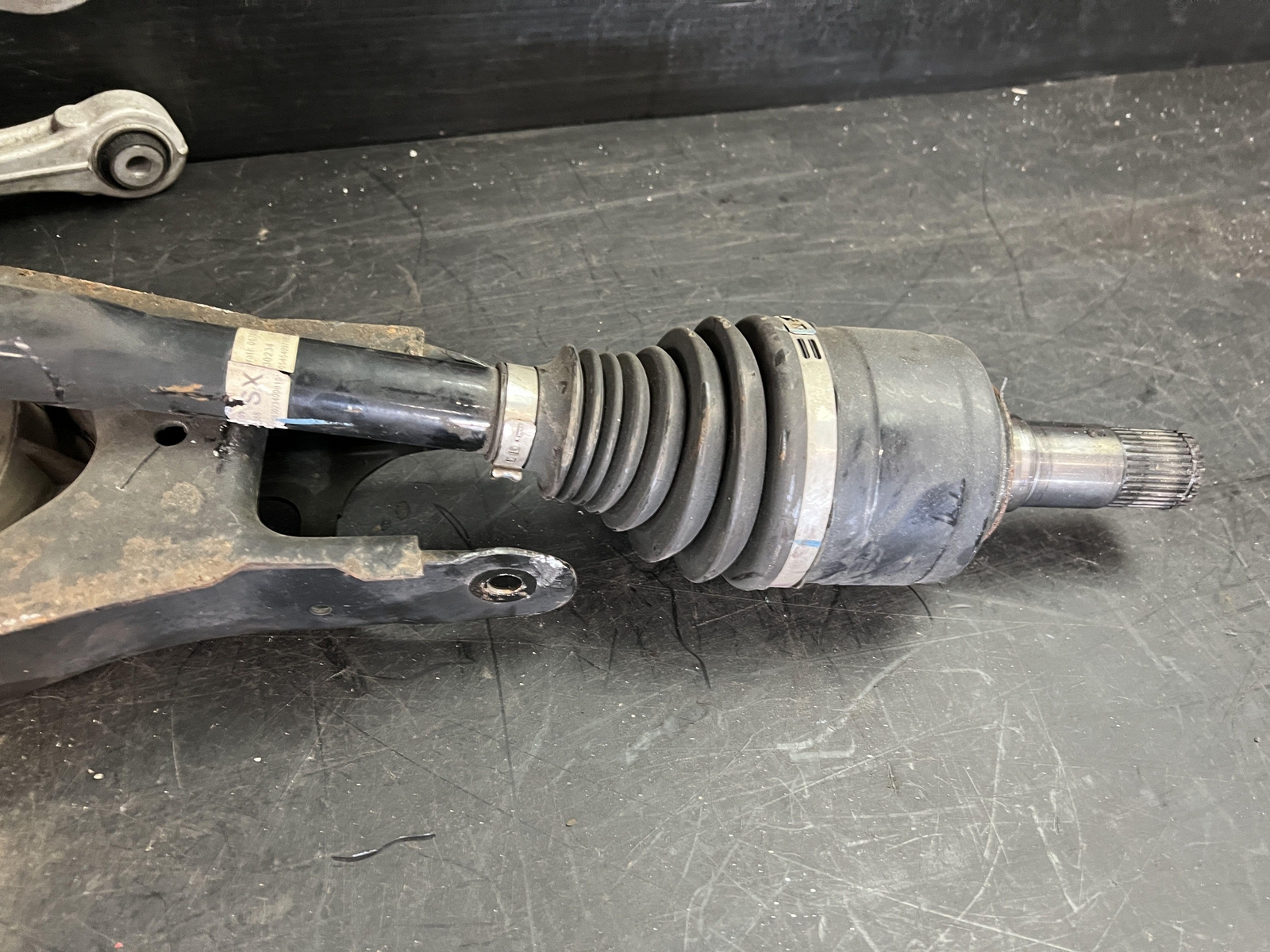 14-17 MASERATI GHIBLI REAR DRIVER LEFT KNEE AXLE SHAFT KNUCKLE CONTROL ARMS