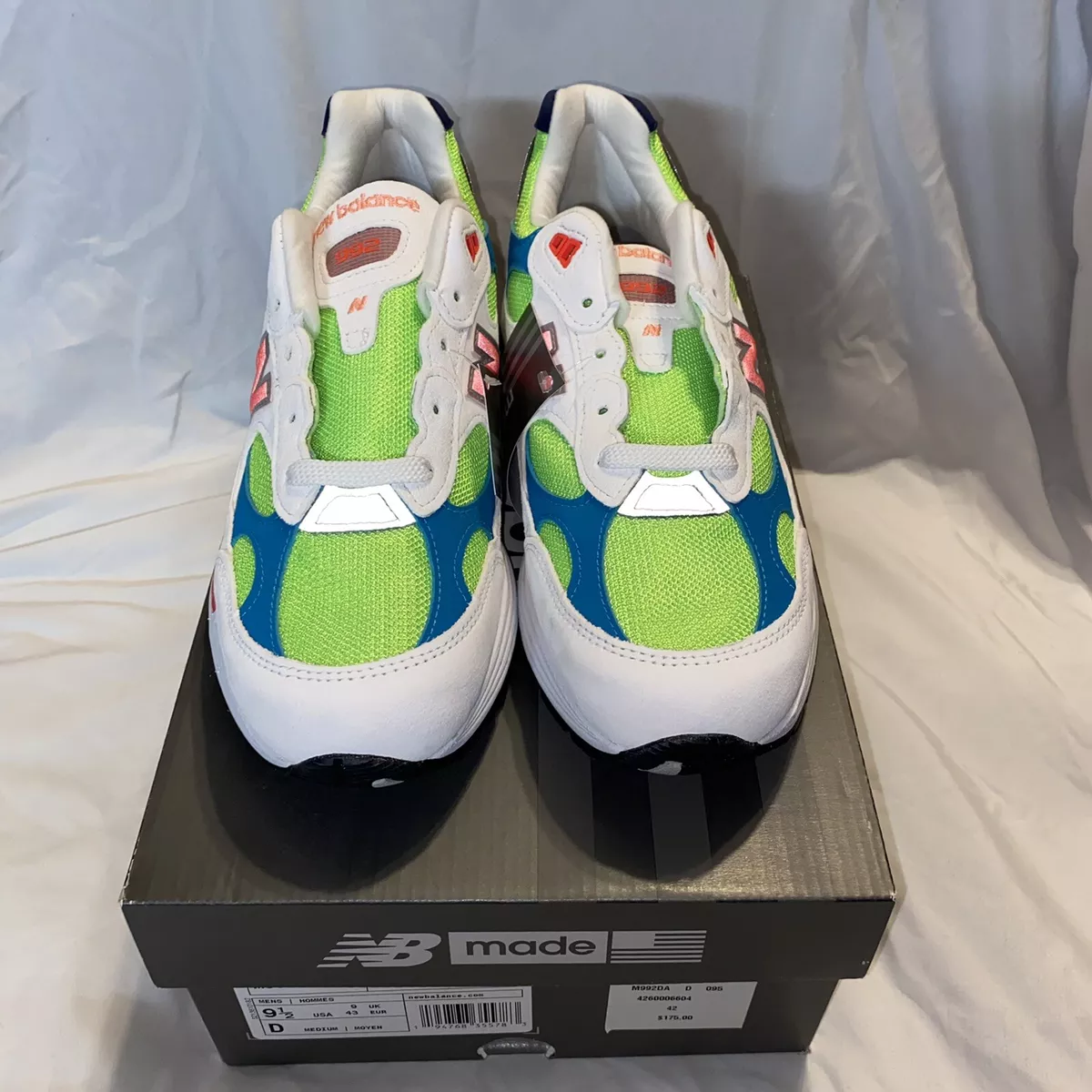 New Balance Made in USA 992 White Neon DS | eBay