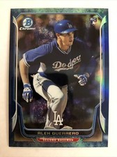 2014 BOWMAN CHROME ALEX GUERRERO BUBBLE REFRACTOR ROOKIE #'D 71/99