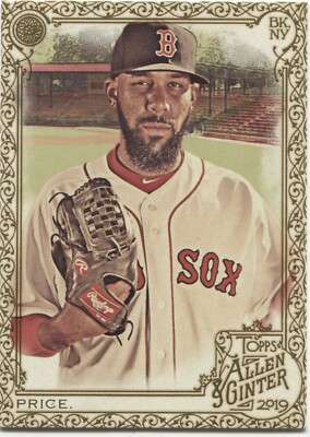 DAVID PRICE 2019 Allen & Ginter GOLD BORDER Hot Box - BOSTON RED SOX - #101