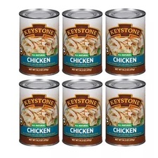 6 Pack Keystone All Natural Lean Meats Chicken Fully Cooked 14.5 oz Cans Canned