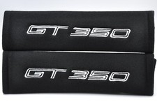2 Pcs 1 Pair Ford Gt 350 Embroidery Seat Belt Cover Pads White On Black 2 Pcs 1 Pair Ford Gt 350 Embroidery Seat Belt Cover Pads White On Black