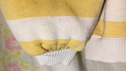 VTG 80's BEVERLY HILLS POLO CLUB STRIPED SWEAT SHIRT w/RIBBED CUFFS SZ XL 46-48 - Picture 15 of 16