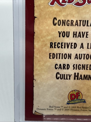 2005 Dynamic Forces Red Sonja Auto Cully Hamner - Picture 13 of 20