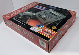 Sega Genesis Model 2 Console Sonic 2 System Box & Manual - No Game - Tested!