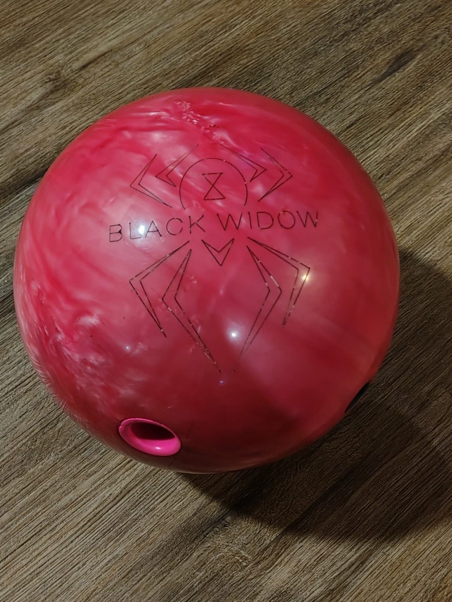 USED 14 Lb Hammer Black Widow Pink Urethane Bowling Ball USED