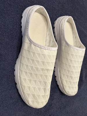 Women's Breathable Knitted Mesh Casual Sneakers White US 12 European 44