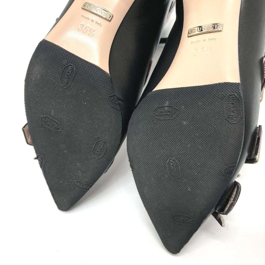 GUCCI Women's Dionysus Leather Boots Size:35.5/JP:22.5 Red/Black 141176K Authen thumbnail 8