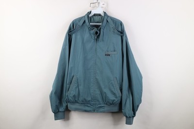 Vintage 80s 90s Members Only Mens XLT Distressed Cafe Racer Bomber Jacket Teal