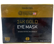 Maskiss 24K Gold Eye Mask 25 Pairs - SEALED - Fine Lines & Wrinkles | EXP 2028 |