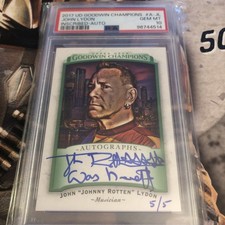 2017 Goodwin Champions Goudey John Johnny Rotten Lydon PSA 10 GEM MT Auto