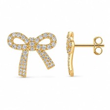 Bow Earrings for Women Sparkly Rhinestone Bow Stud Earrings Jewelry