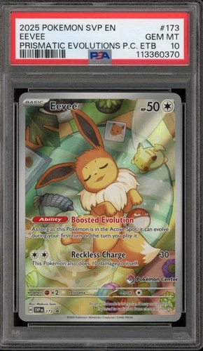 Pokemon Center Stamp Promo Eevee Prismatic Evolutions SVP EN 173 PSA 10