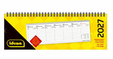 idena Tischquerkalender 2027  1 Woche/1 Seite 29,8x10,5cm Tischkalender FSC&reg; Mix