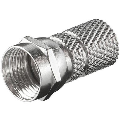 Wentronic WEF 7.3 L 20mm Zn F-Stecker, Zink vernickelt, # 51855
