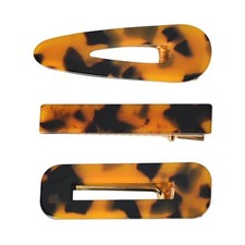 Print, Tortoise Shell Resin Acetate Hair Clips for Women - Retro Style Leopard