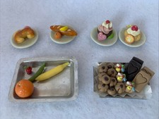 Lot of 6 Vintage Dollhouse Miniature Food Dishes