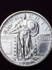 1917-P Type 1 Standing Liberty Quarter Uncirculated Monster Full Head Scarce!