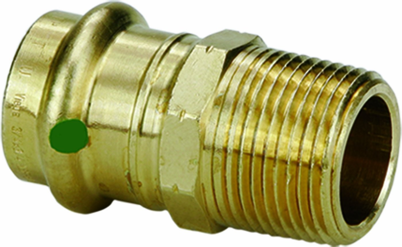 Viega 79230 ProPress Zero Lead Bronze Adapter with Male 3/4-Inch by 3/4-Inch P x