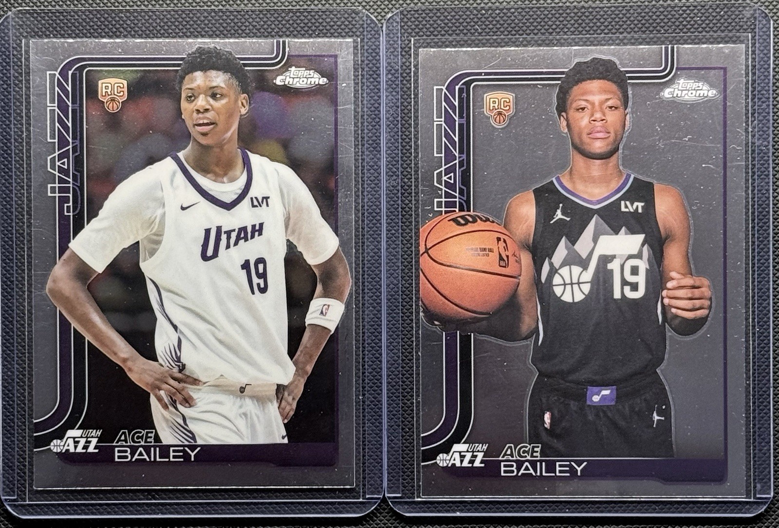 ACE BAILEY 2025-26 TOPPS CHROME #255 IMAGE VARIATION ROOKIE (BOTH CARDS)