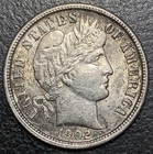 1902 P Barber Liberty Silver Dime 10c Philadelphia Mint 90% Lustrous AU US Coin