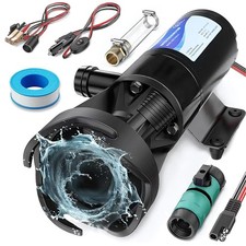 RV Macerator Pump 12V, 12GPM 10FT Suction 3.2FT SelfPriming Waste Water Pump ...