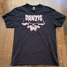 Danzig Gildan Ultra Cotton Graphic Logo T-Shirt Black M Crew Neck Short Sleeve