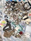 Almost 5lb Vintage to Modern Costume Mystery Jewelry Bag Lot Junk Tangled Craft