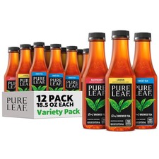 Pure Leaf Iced Tea 3 Flavor Variety Pack 18.5 Oz Bottles Pack of 6 Sweetened