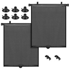 PLTCAT 2 Pack Car Sun Shade Side Window for Baby, Standard-16''x18'', Black