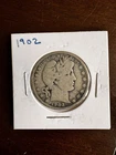 1902 Barber Half Dollar – 90% Silver – Circulated U.S. Coin