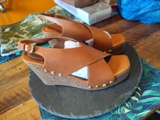Friends Like These Brown Cross Strap Sandals Millie Mackintosh UK Size 6...