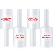 JARLINK 4 Pack 5in x 1000ft 60G Heavy-Duty Industrial Stretch Film w/ Handles