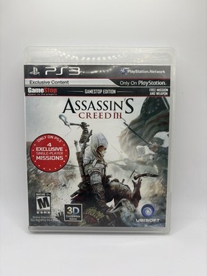 Assassin's Creed III (Sony PlayStation 3, 2012) Complete In Box CIB 